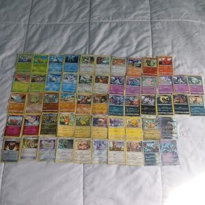 Pokemon Trading Cards Lot Of 55